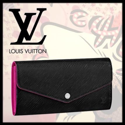 Louis Vuitton PORTEFEUILLE SARAH 2020 21AW Unisex Plain Leather Folding Wallet Logo Long Wallets M64322 