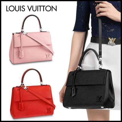 Louis Vuitton EPI 2WAY Plain Leather Crossbody Handbags 