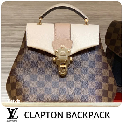 Louis Vuitton CLAPTON Casual Style 2WAY Leather Office Style Elegant Style 