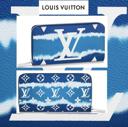 Louis Vuitton ZIPPY WALLET Unisex Calfskin Collaboration Long Wallets 