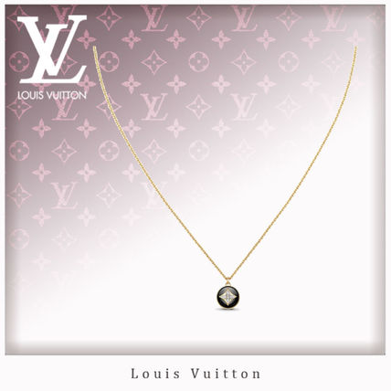 Louis Vuitton 2019 20AW B Blossom Pendant Yellow Gold White Gold Onyx And Diamonds Q93758 