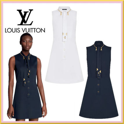 Louis Vuitton Sleeveless Plain Cotton Dresses 1A7SW7 1A7SW1 