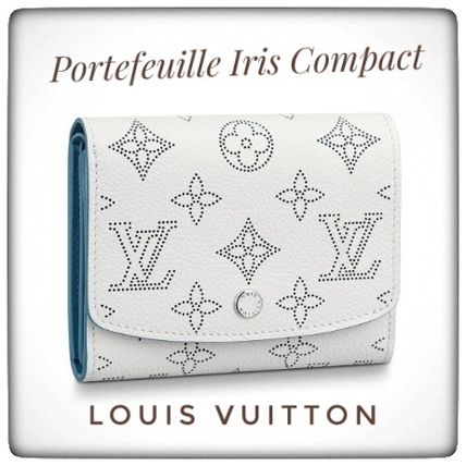 Louis Vuitton IRIS 2020 SS Monogram Unisex Calfskin Bi color Leather Folding Wallet M69213 