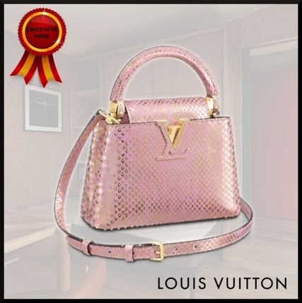 Louis Vuitton CAPUCINES 2020 SS Casual Style 3WAY Leather Party Style Python Elegant Style 