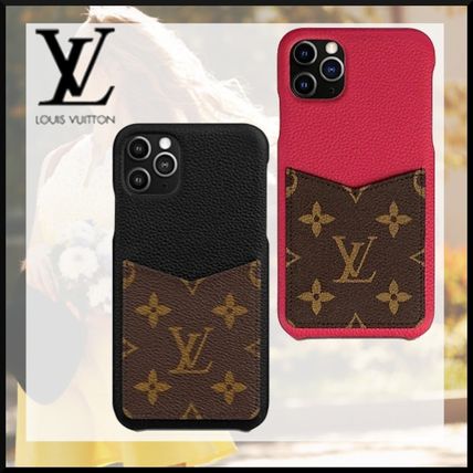 Louis Vuitton 2020 SS Monogram Unisex Leather Logo iPhone 11 Pro Max M69098 M69097 