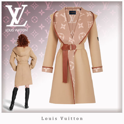 Louis Vuitton MONOGRAM 2020 Cruise Hooded Wrap Coat 1A68FR 1A68CQ 1A68CP 1A68CO 1A68CN 1A68CM 1A68CL 