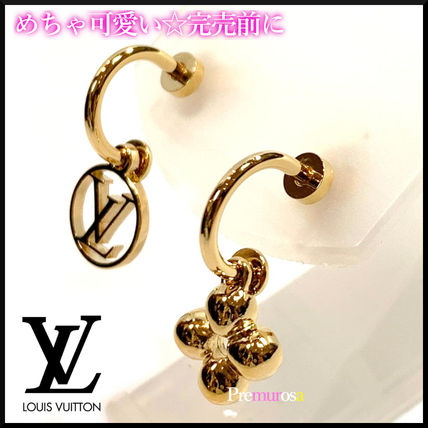 Louis Vuitton 2020 SS Casual Style Flower Party Style Elegant Style Earrings M64859 