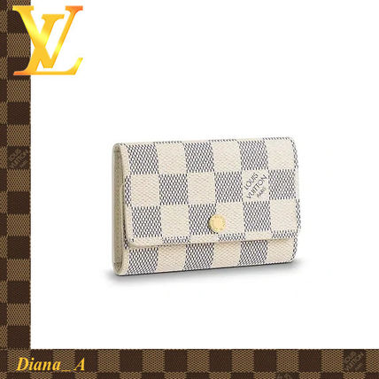 Louis Vuitton DAMIER AZUR Leather KeychainsBag Charms 