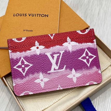 Louis Vuitton 2020 SS Monogram Unisex Canvas Tie dye Leather Logo Card Holders 