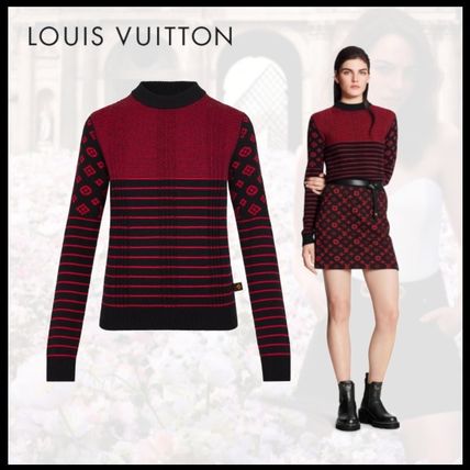 Louis Vuitton Monogram Cashmere Long Sleeves Logo Turtlenecks 1A831A 