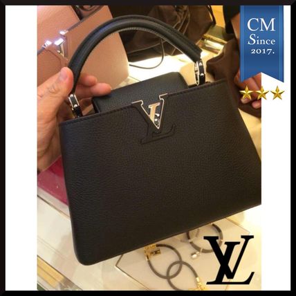 Louis Vuitton CAPUCINES 2019 SS A4 Plain Leather Elegant Style Handbags 