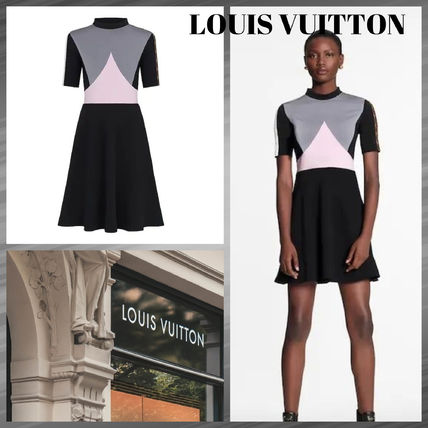 Louis Vuitton 2020 21AW Short Monogram Casual Style Flared Plain Short Sleeves 