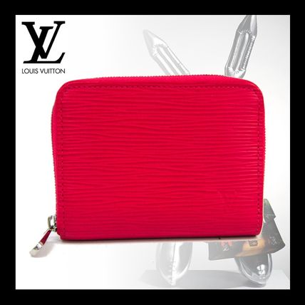 Louis Vuitton ZIPPY COIN PURSE Unisex Plain Leather Long Wallet Logo Coin Cases 