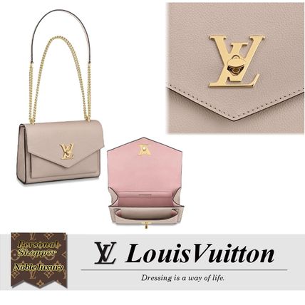 Louis Vuitton MY LOCKME 2020 SS Plain Leather Elegant Style Shoulder Bags 