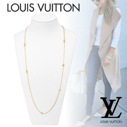 Louis Vuitton 2020 21AW Costume Jewelry Flower Chain Party Style Brass Elegant Style M69639 