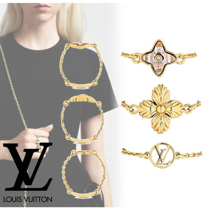 Louis Vuitton Star Casual Style Unisex Flower Party Style 18K Gold 