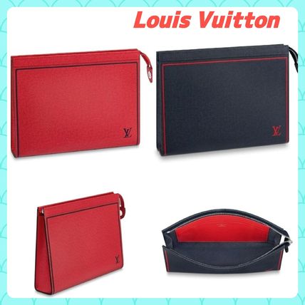 Louis Vuitton TAIGA 2019 SS Stripes Casual Style Unisex Bag in Bag 2WAY Plain Leather M63397 M63394 