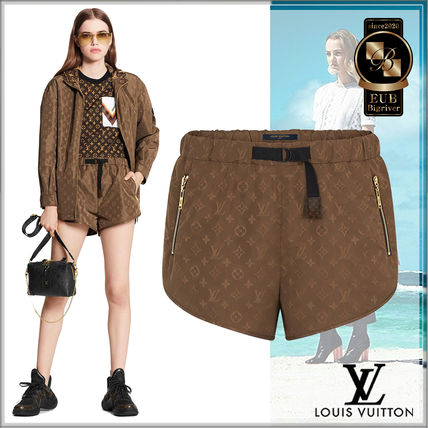 Louis Vuitton Short Monogram Casual Style Silk Nylon Logo Shorts 