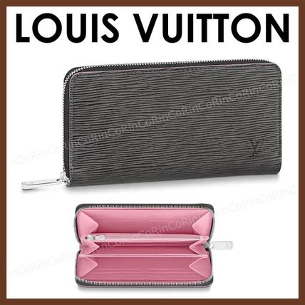 Louis Vuitton ZIPPY WALLET Monogram Unisex Bi color Plain Leather Long Wallet Logo 
