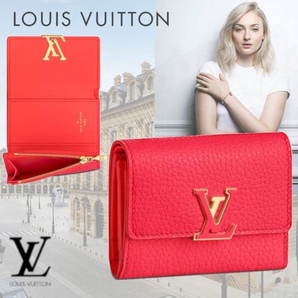 Louis Vuitton CAPUCINES 2019 20AW Leather Folding Wallet Logo Folding Wallets M69069 