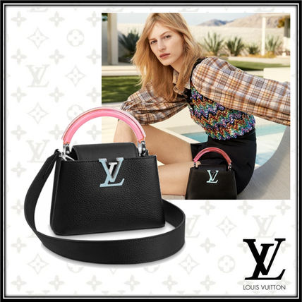 Louis Vuitton CAPUCINES 2020 SS Leather Crossbody Logo Handbags M56072 