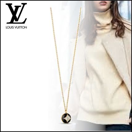 Louis Vuitton MONOGRAM 2019 20AW B Blossom Pendant Yellow Gold White Gold Onyx And Diamonds Q93758 