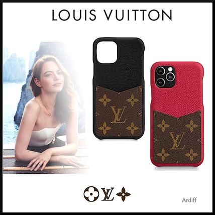 Louis Vuitton MONOGRAM 2020 SS Monogram Unisex Plain Leather Logo iPhone 11 Pro Max M69098 M69097 