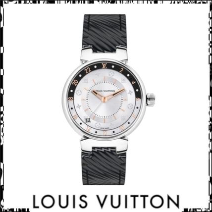 Louis Vuitton 2020 SS Casual Style Leather Round Quartz Watches Stainless QA104Z 