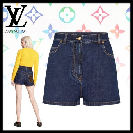 Louis Vuitton 2020 SS Short Monogram Street Style Cotton Logo Jeans 1A83VK 