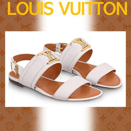 Louis Vuitton Leather Logo Sandals 11 00043289 