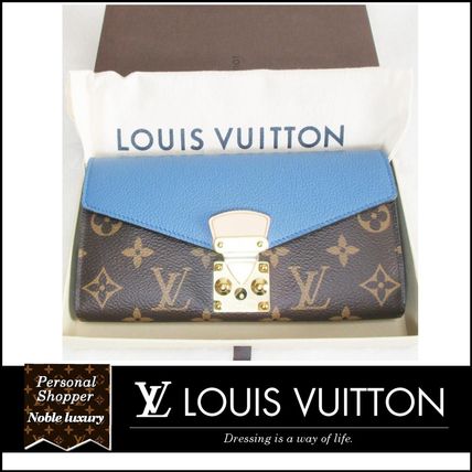 Louis Vuitton PALLAS 2020 SS Monogram Unisex Blended Fabrics Leather Logo Long Wallets 