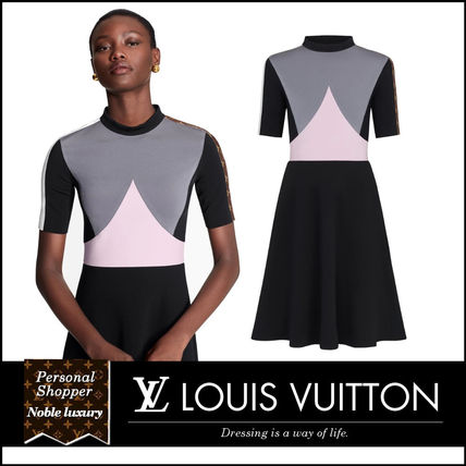 Louis Vuitton 2020 21AW Short A line Short Sleeves Party Style Elegant Style 