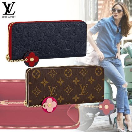 Louis Vuitton 2020 21AW Monogram Plain Leather Logo Long Wallets 