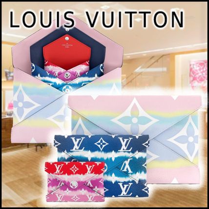 Louis Vuitton 2020 SS 2020 SS LV ESCALE POCHETTE KIRIGAMI pastel clutches M69119 