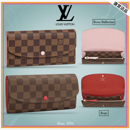 Louis Vuitton DAMIER Emilie Wallet N63544 N60214 