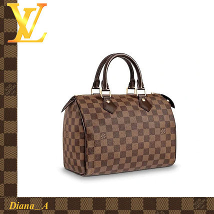 Louis Vuitton DAMIER Leather Elegant Style Handbags 