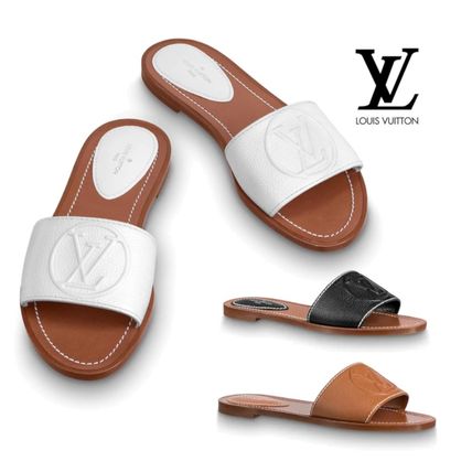 Louis Vuitton 2020 SS Open Toe Casual Style Street Style Leather Shower Shoes 1A8754 1A873G 1A874A 