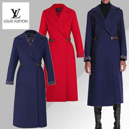 Louis Vuitton MONOGRAM Long Elegant Style Logo Coats 