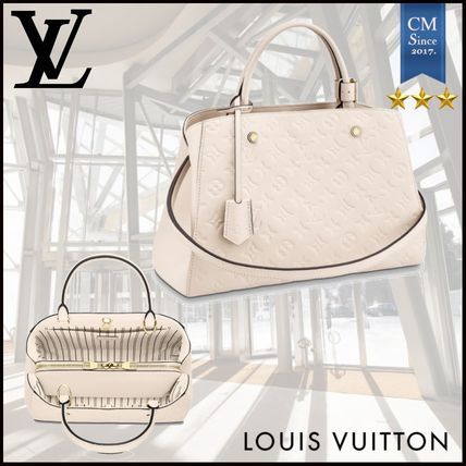 Louis Vuitton MONTAIGNE 2WAY Leather Crossbody Logo Handbags 