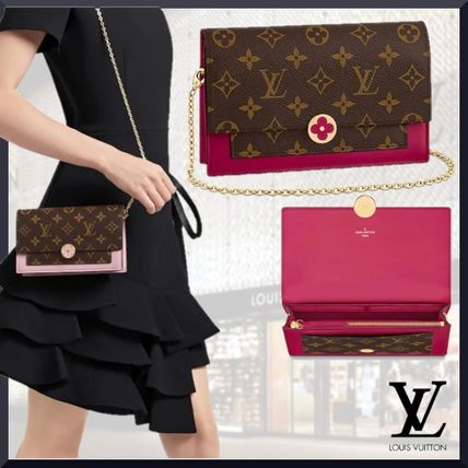 Louis Vuitton MONOGRAM 2020 SS Flore Chain Wallet M67404 M67405 