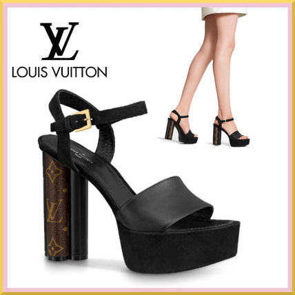 Louis Vuitton Platform Leather PlatformWedge Sandals 1A7U6Y 