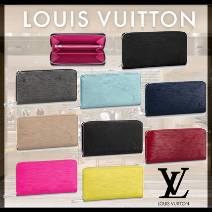 Louis Vuitton EPI Monogram Unisex Leather Logo Long Wallets M67805