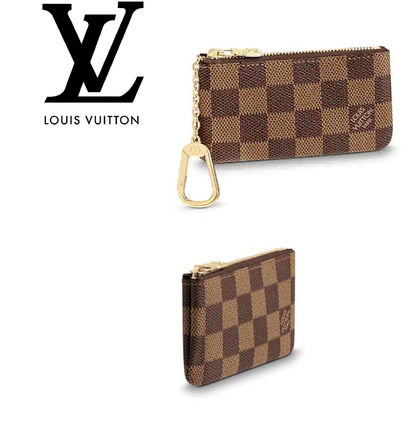 Louis Vuitton DAMIER 2020 21AW Leather Long Wallet Small Wallet Logo Coin Cases N62658 