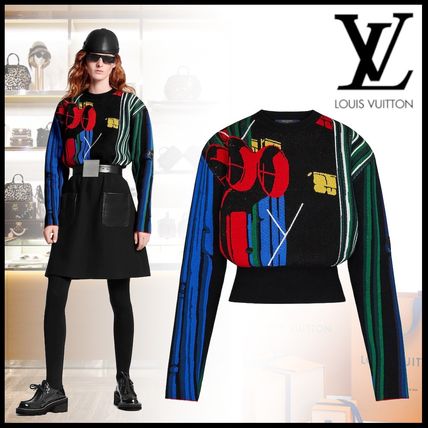 Louis Vuitton 2020 SS Crew Neck Short Casual Style Unisex Wool Cashmere Nylon 1A5R6S 1A5R6R 1A5R6Q 