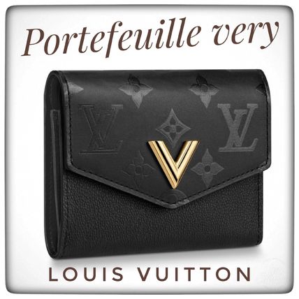 Louis Vuitton MONOGRAM 2019 20AW Monogram Leather Folding Wallet Logo Folding Wallets M67496 