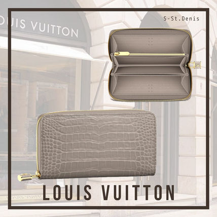 Louis Vuitton ZIPPY WALLET 2020 SS Crocodile Plain Leather Long Wallet Long Wallets N95898 