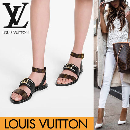Louis Vuitton MONOGRAM Monogram Casual Style Blended Fabrics Leather Sport Sandals 