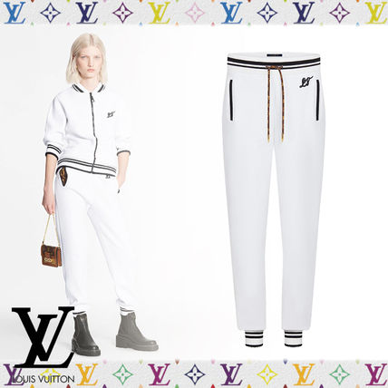 Louis Vuitton 2020 21AW Stripes Casual Style Wool Silk Plain Cotton Long Logo Pants 1A83G8 