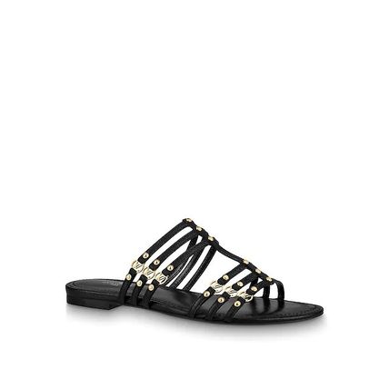 Louis Vuitton 2020 SS Open Toe Platform Casual Style Studded Street Style Plain 1A86JU 