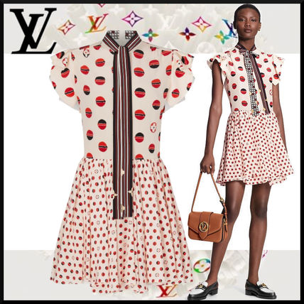 Louis Vuitton 2020 21AW Short Dots Casual Style Silk Party Style Elegant Style 1A842G 